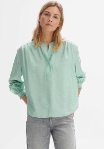 OPUS Blouse zonder sluiting Fenke met knoopsluiting bij de kraag