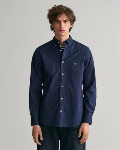 Gant Overhemd met lange mouwen Regular fit poplin overhemd licht slijt...