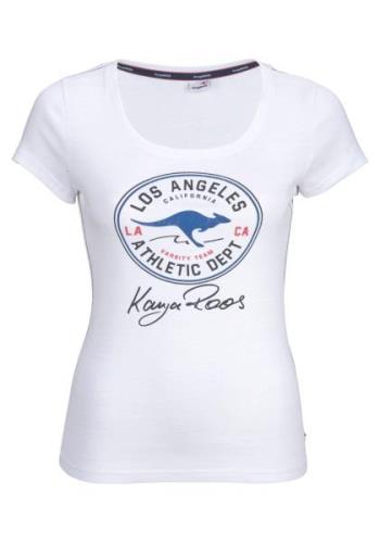KangaROOS T-shirt met grote retro labelprint voor