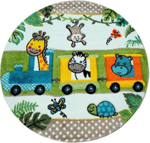 Paco Home Kindervloerkleed Diamond 635 3d-design, motief speelse diere...