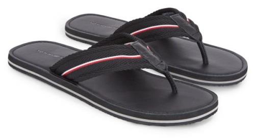 Tommy Hilfiger Teenslippers HILFIGER LEATHER BEACH SANDAL