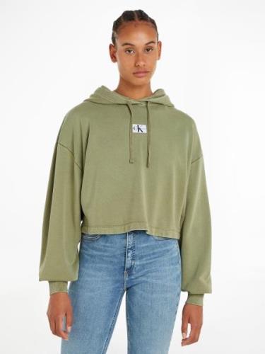 Calvin Klein Hoodie WASHED WOVEN LABEL HOODIE