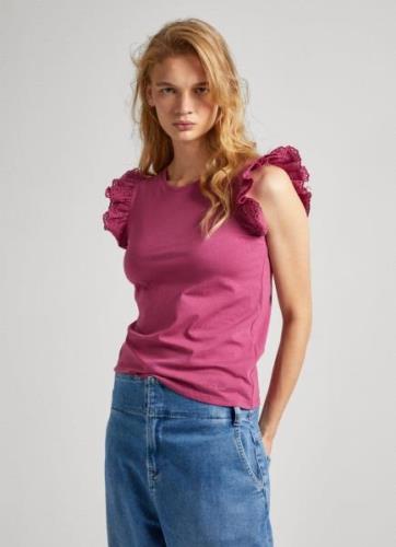 NU 20% KORTING: Pepe Jeans T-shirt Lindsay met ruches