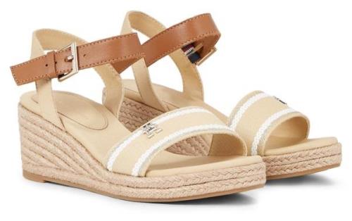 Tommy Hilfiger Sleehaksandaaltjes WEBBING WEDGE SANDAL