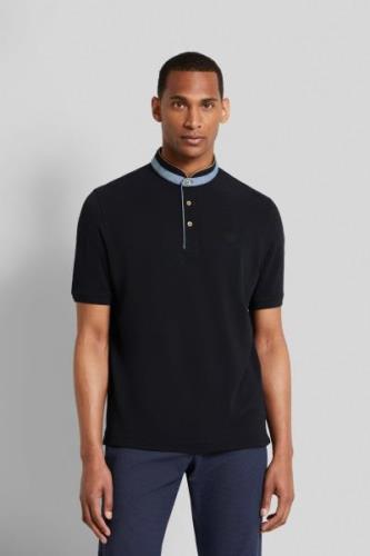 Bugatti Poloshirt met modieuze staande kraag