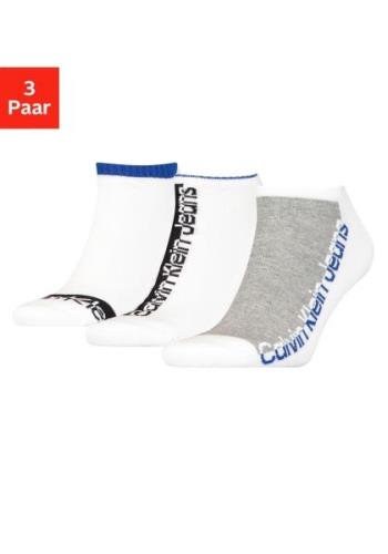 Calvin Klein Sneakersokken met logo-opschrift (3 paar, Set van 3)