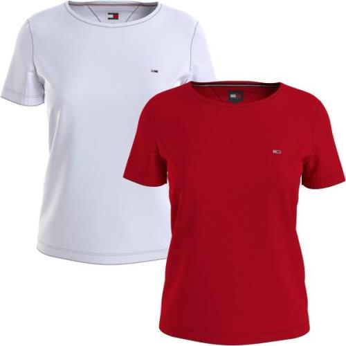 TOMMY JEANS Shirt met ronde hals TJW 2PACK SOFT JERSEY TEE met tommy j...