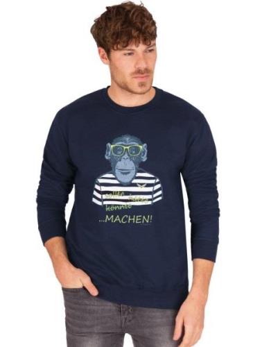 Trigema Sweatshirt TRIGEMA sweatshirt met groot apenmotief
