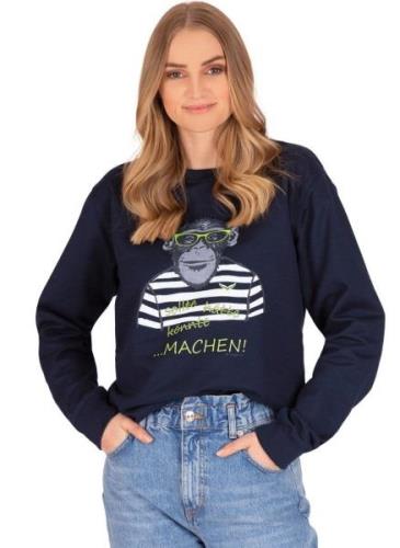 Trigema Sweatshirt TRIGEMA sweatshirt met groot apenmotief