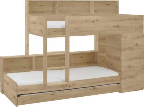 Relita Stapelbed 2 slaapplaatsen, kledingkast, planken en onderbedlade
