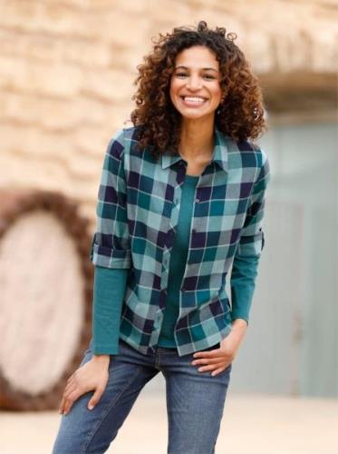 NU 20% KORTING: Casual Looks Flanellen blouse