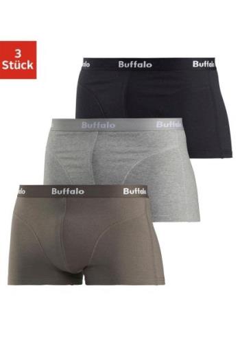 Buffalo Boxershort in hipstermodel met overlocknaden voor (set, 3 stuk...