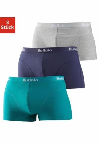 Buffalo Boxershort in hipstermodel met overlocknaden voor (set, 3 stuk...