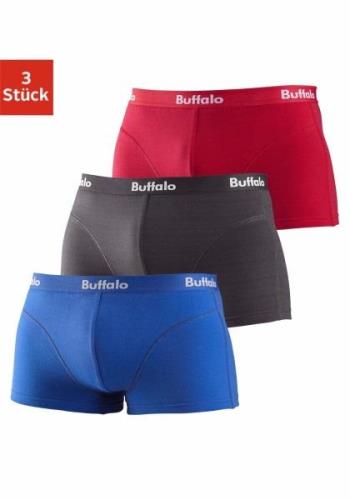 Buffalo Boxershort in hipstermodel met overlocknaden voor (set, 3 stuk...