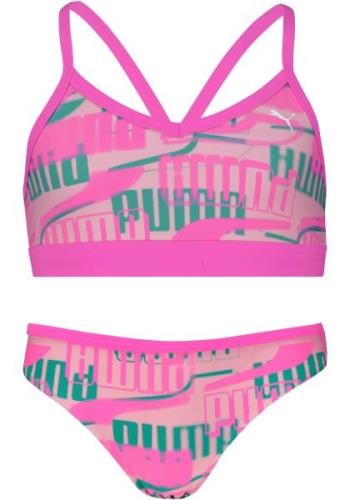 NU 25% KORTING: PUMA Bustierbikini met all-over logoprint (set)