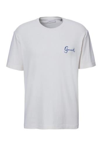 Gant T-shirt Met grote print op de rug