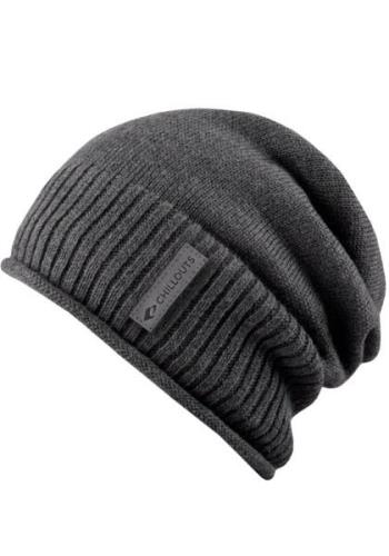 chillouts Beanie Etienne Hat met een beschaafd logo-opschrift