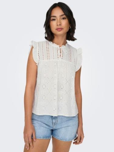 Only Shirt met broderie anglaise