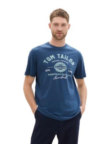 NU 20% KORTING: Tom Tailor T-shirt met grote logo-frontprint