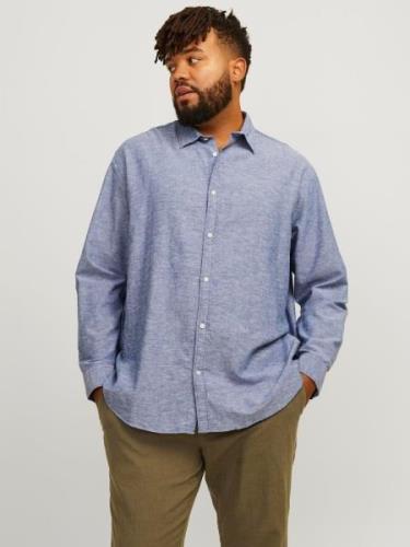 Jack & Jones PlusSize Overhemd met lange mouwen JJELINEN BLEND SHIRT L...