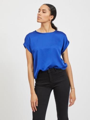 Vila Shirt met korte mouwen VIELLETTE S/S SATIN TOP - NOOS