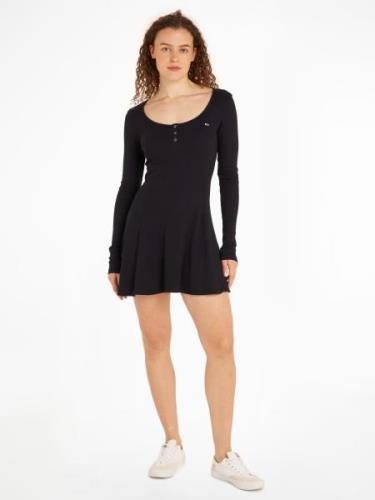 TOMMY JEANS Blousejurk TJW HENLEY FLARE DRESS