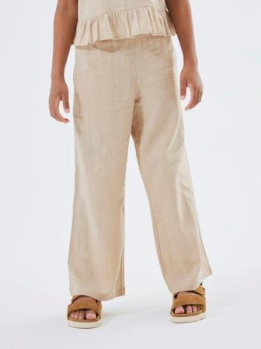 Name It Geweven broek NKFFALINNEN WIDE PANT NOOS