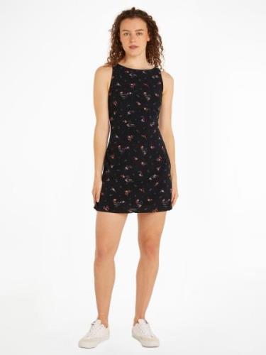 TOMMY JEANS Blousejurk TJW BLACK FLORAL RACER DRESS