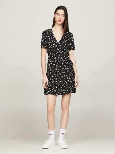 TOMMY JEANS Wikkeljurk TJW FLORAL RUFFLE WRAP DRESS