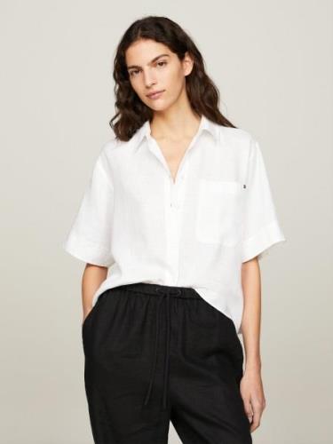 Tommy Hilfiger Blouse met korte mouwen LINEN SS SHIRT