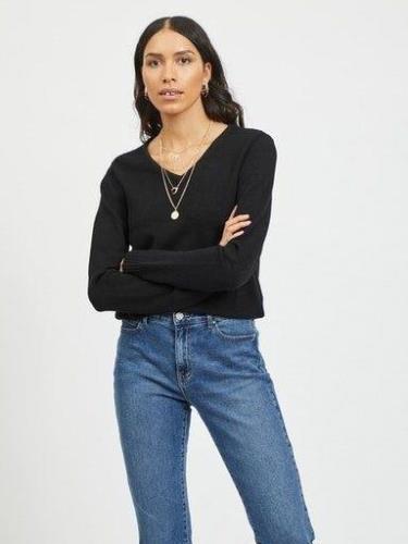 Vila Trui met V-hals VIRIL V-NECK L/S KNIT TOP - NOOS