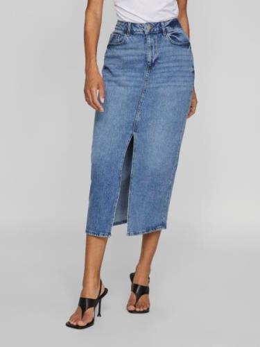 Vila Jeans rok VIJAF HW MIDI DENIM SKIRT-NOOS