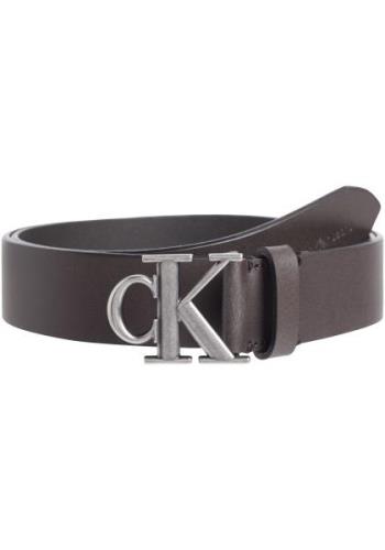 Calvin Klein Leren riem ROUND MONO PLAQUE LTHR BELT 35MM