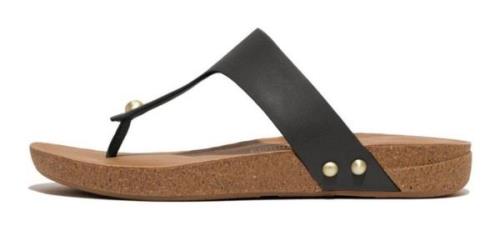 NU 20% KORTING: Fitflop Teenslippers IQUSHION LEATHER TOE-POST SANDALS