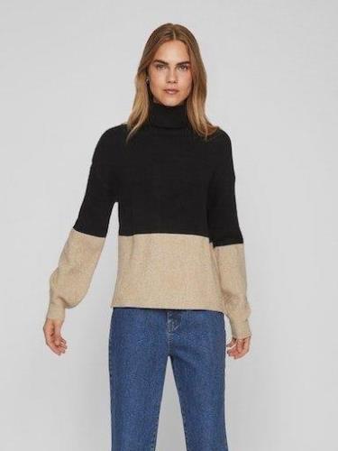 Vila Coltrui VIRIL BLOCKING ROLL-NK L/S KNIT TOP-NOOS