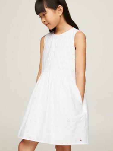 Tommy Hilfiger Mini-jurk BRODERIE ANGLAISE MONOGRAM DRESS