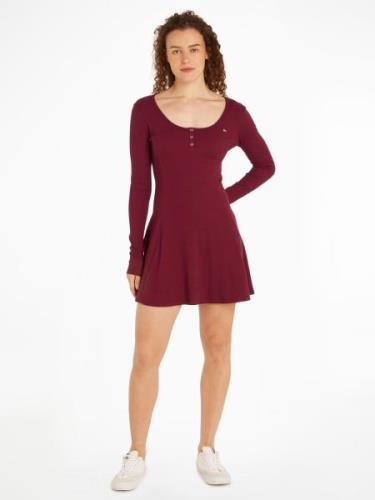 TOMMY JEANS Blousejurk TJW HENLEY FLARE DRESS