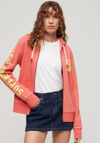 Superdry Capuchonsweatvest SUPER ATHLETIC GRAPHIC ZIPHOOD