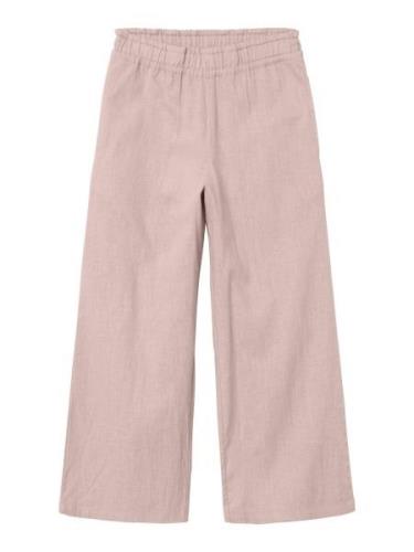 NU 20% KORTING: Name It Geweven broek NKFFALINNEN WIDE PANT NOOS