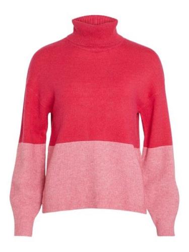 NU 20% KORTING: Vila Coltrui VIRIL BLOCKING ROLL-NK L/S KNIT TOP-NOOS