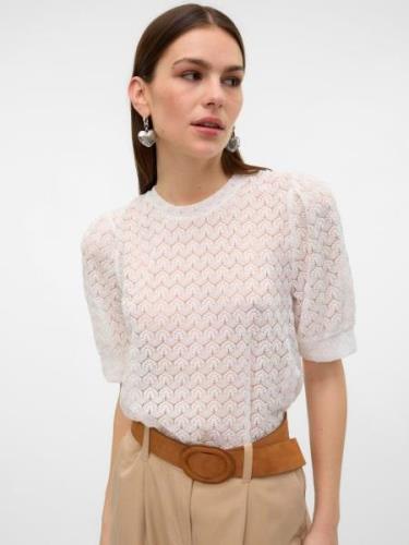 Vero Moda Shirt VMBECCA LACE SS O-NECK TOP JRS GA NOOS