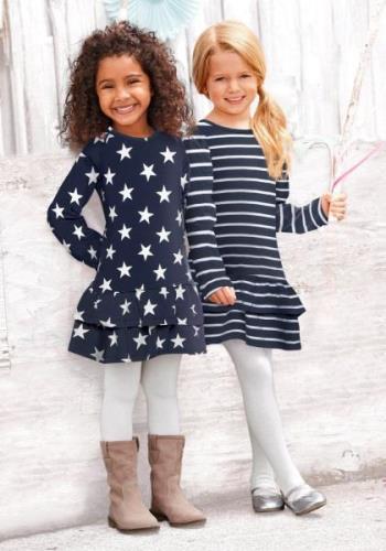 KIDSWORLD Jerseyjurk 2-pack voor kleine meisjes (set, 2-delig)