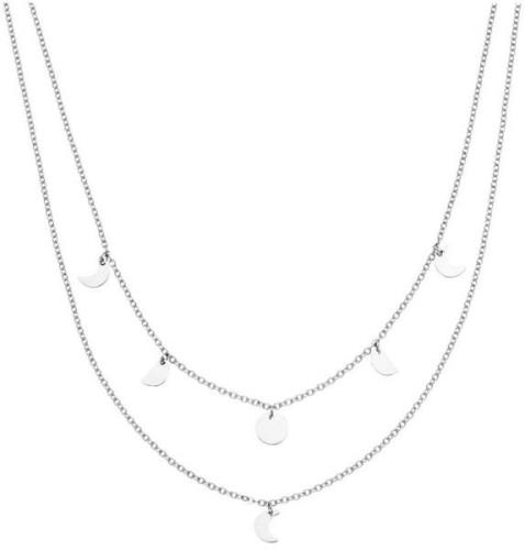 Purelei Collier Sieraad cadeau Luna hanger halve maan dubbele ketting