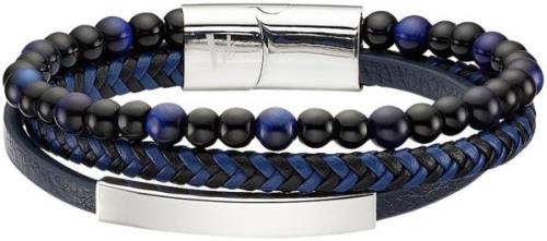 Bruno Banani Leren armband Sieraad cadeau armband plaat, B4105B/20/00/...