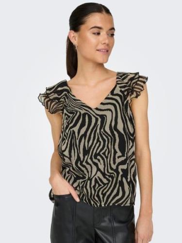 Only Shirt ONLASTA LIFE CAPSLEEVE V-NECK TOP PTM