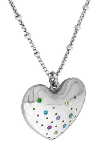 Firetti Ketting met hanger Sieraad Geschenk, Hart Regenboog