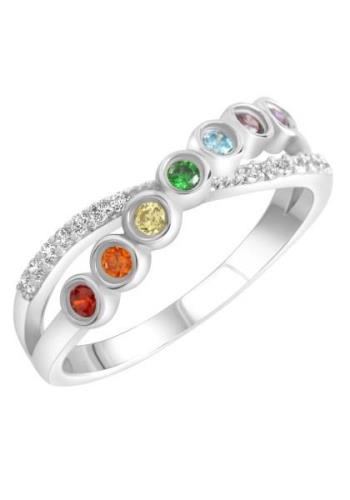 Firetti Ring Sieraad Geschenk, Croise met zirkoon (synthetisch)