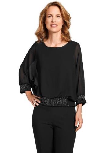 select! By Hermann Lange Shirt met strass-applicaties