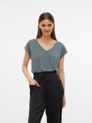 Vero Moda Shirt met V-hals VMFILLI SS V-NECK TEE GA NOOS in een materi...