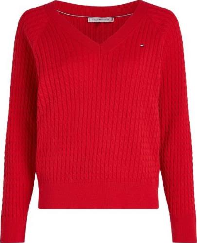 Tommy Hilfiger Gebreide trui CO CABLE V-NK SWEATER